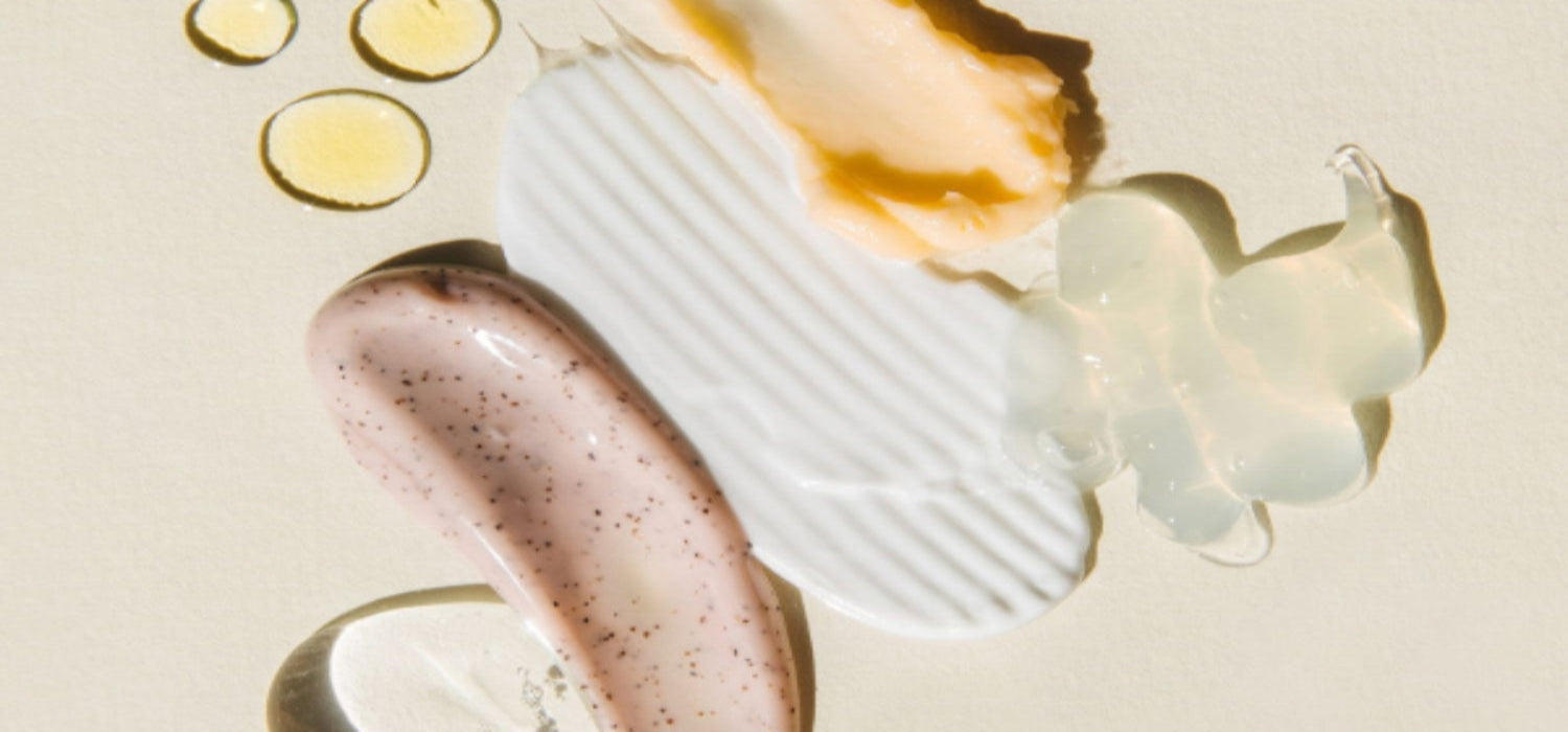 Close-up of a skincare product with a comb on a beige background